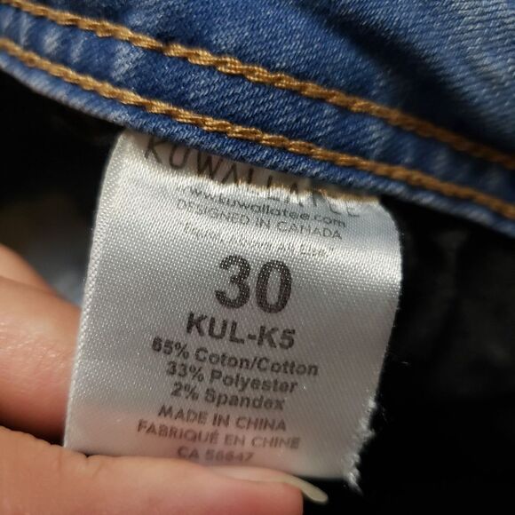 Kuwalla Men's Blue Grey Destroyed Denim Skinny Fit Jeans KUL-K5 Size 30 - Picture 7 of 16
